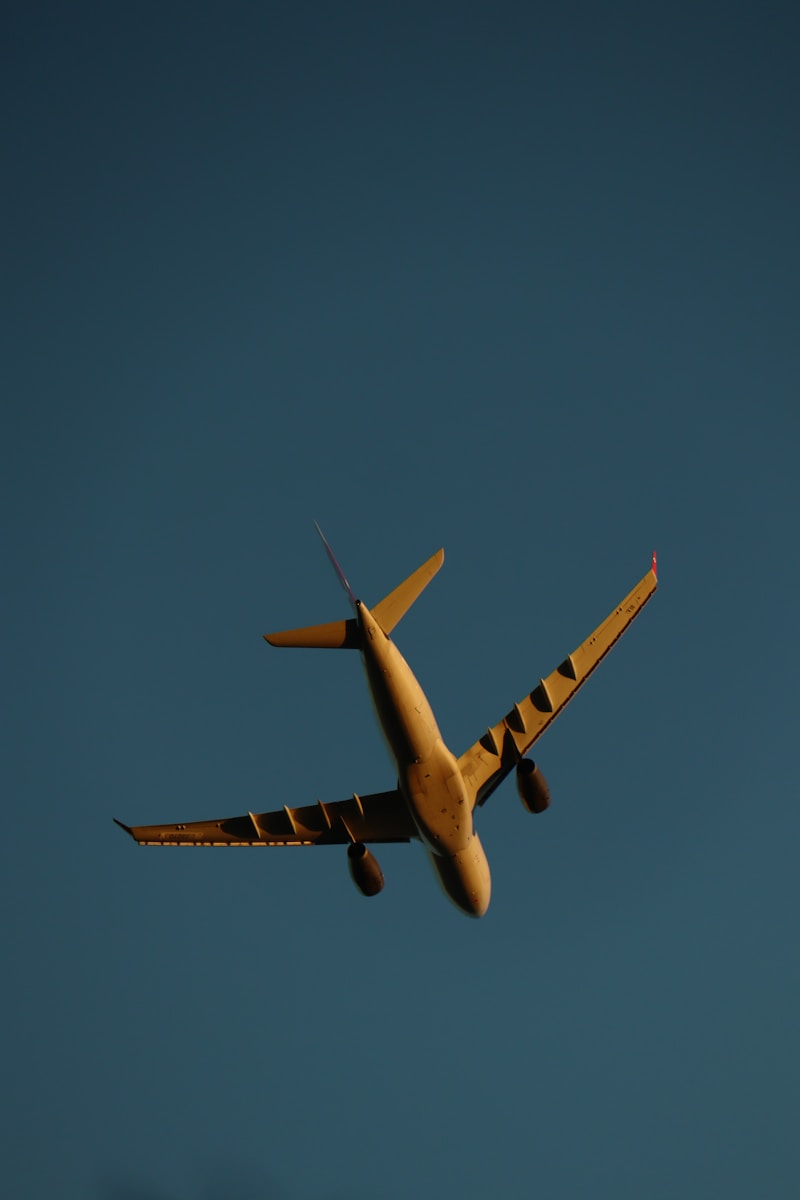 an airplane flying in the sky